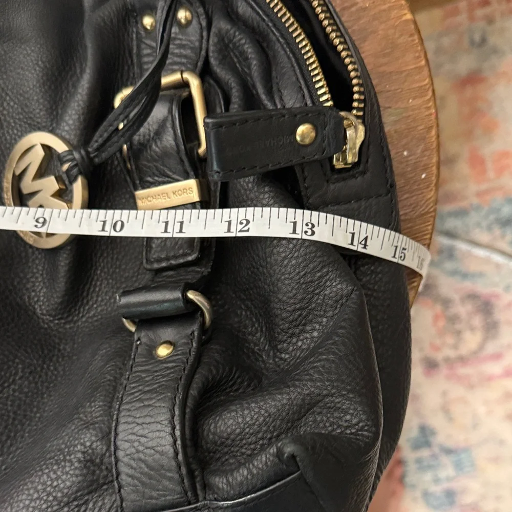 Michael Kors Astor Hobo Black Leather Shoulder Bag